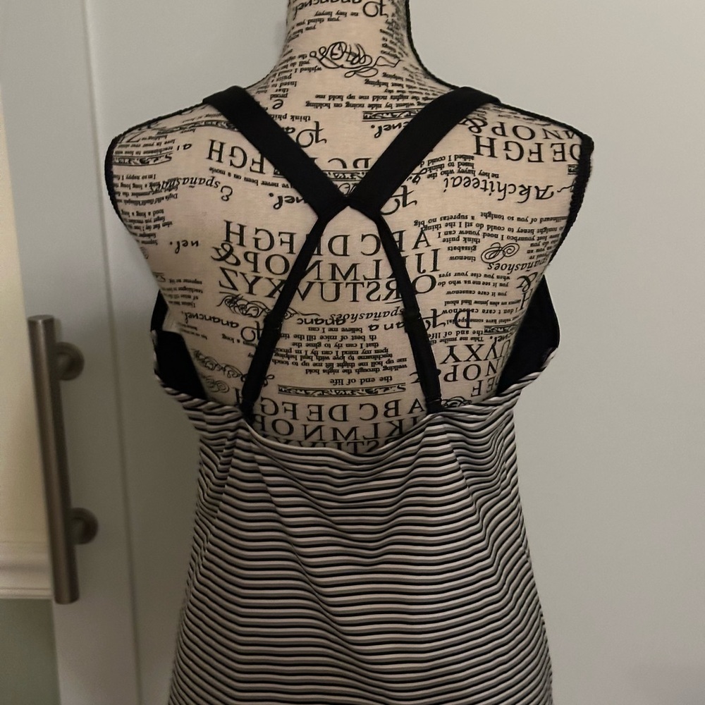 Nike Striped Tankini Swim Top Sz L - Picture 2 of 4